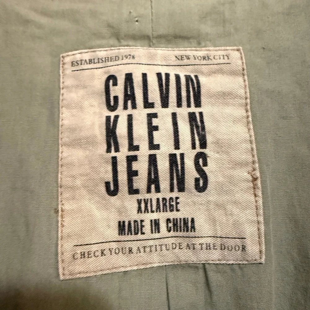 Calvin Klein Jeans Mens Blazer Jacket Two Button Corduroy Tan XXL‎ NWOT Camel